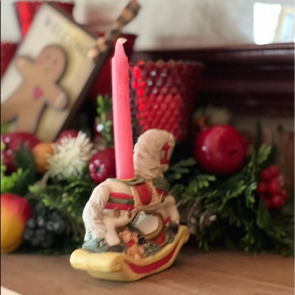 Vintage Christmas Carousel Horse Candle holder - Picture 4 of 6
